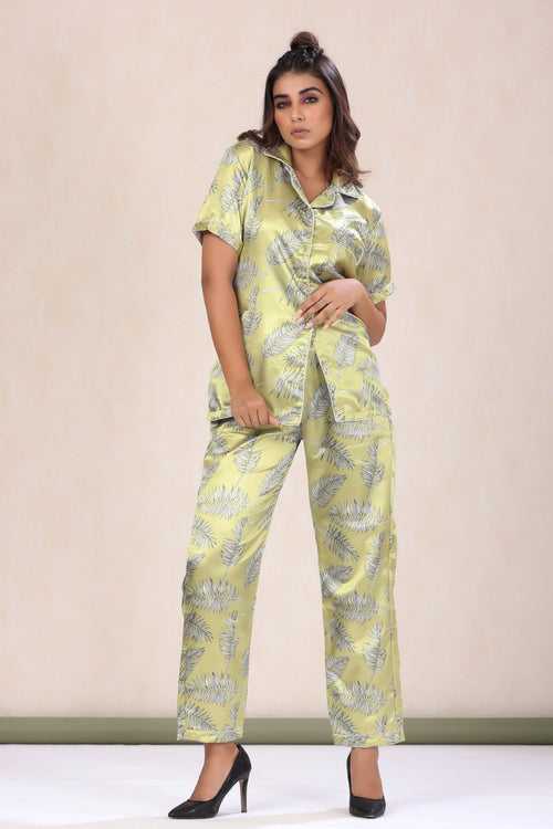 Tropical Vibes Print Pajama Set