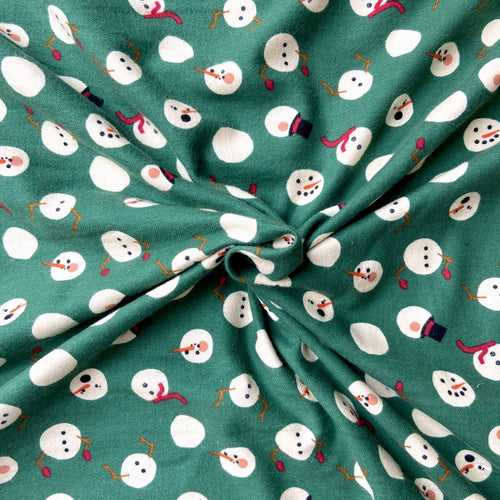 Snowman Buzz Print in Flannel