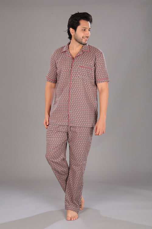 Short Sleeves Pajama Set for Men