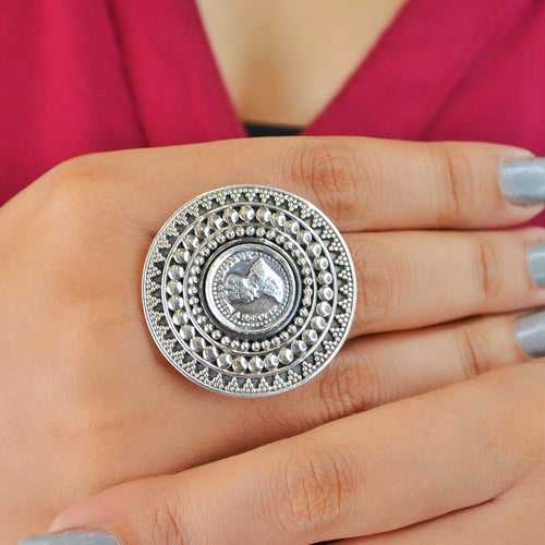 Victoria empress silver ring