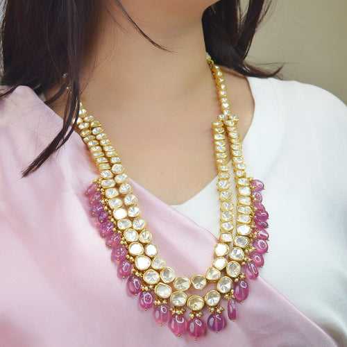 Pink emerald neckpiece