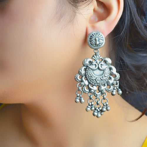 Eshana peacock embossed earring