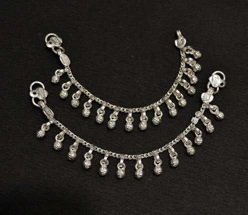 Ghungroo baby silver anklet
