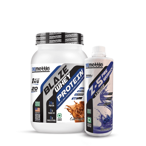 Blaze Whey Z5 Pre-workout Combo 1kg | 500ml