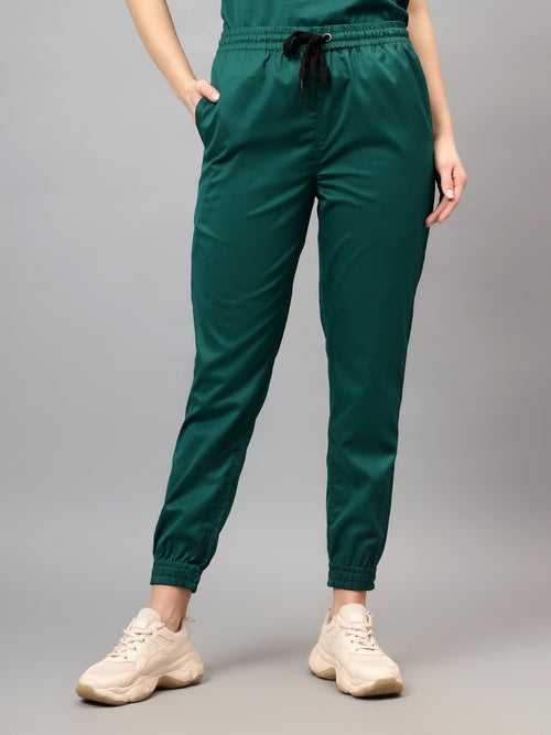 Stretchable (2Way) Female Hunter Green Jogger