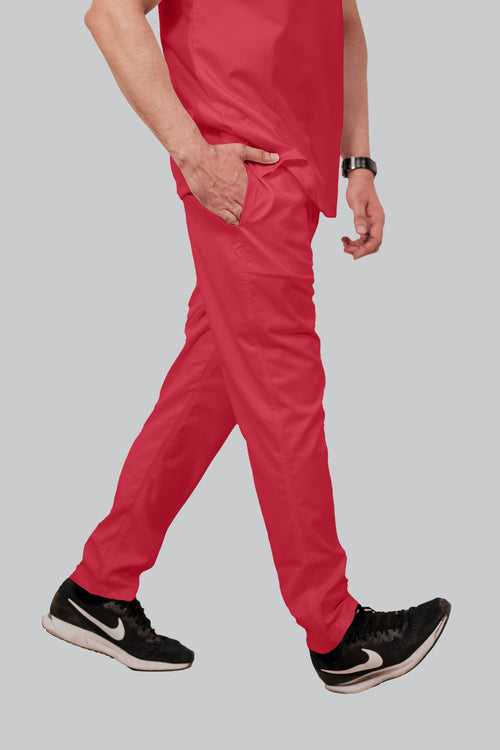 Stretchable (2Way) Male Coral Straight Scrub Pant