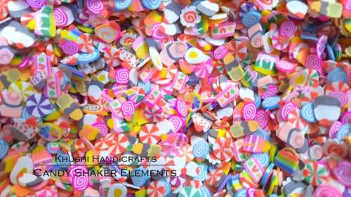 20 grams Polymer clay cane -Candy cane pieces For Shaker charms ,Resin Crafts ,Jewelry Mold Filling and Nail art