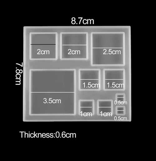 Small Large Squares- Resin Crafts-Silicone Jewellery Molds