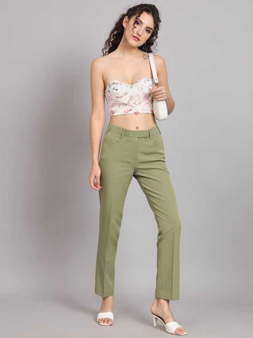 Regular Fit Comfort Trouser - Olive Green