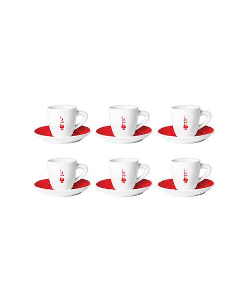 Bialetti Set 6 Cups Red