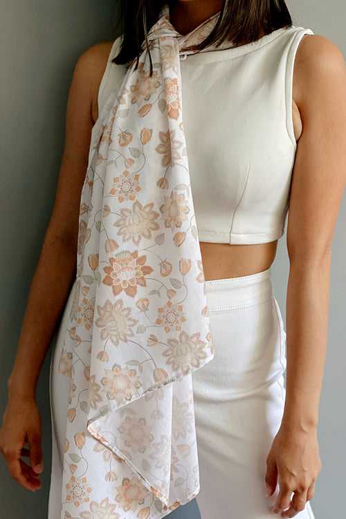Pearl White Scarf