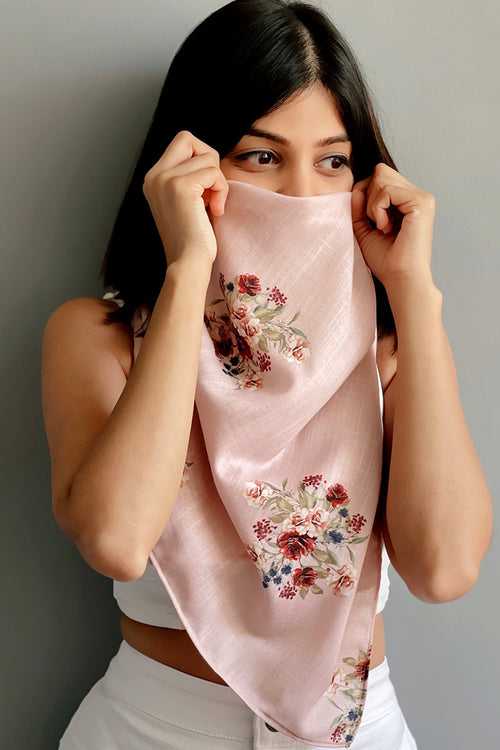 Carnation Pink Big Motif Scarf