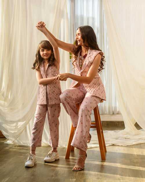 Mother Daughter Rosey Pink Pant Suit