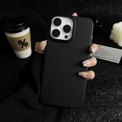 iPhone 14 Series Frosted Elegance Leather Pattern Case