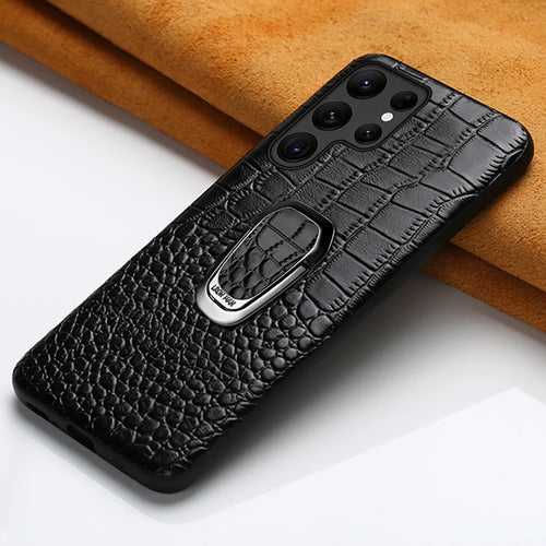 Genuine Leather Craft Ring Holder Case - Samsung