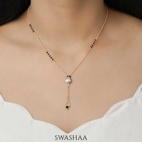 Shyla Rosegold Plated Mangalsutra