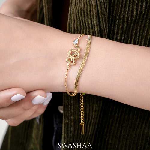 Maly Snake 18K Gold Plated Bracelet