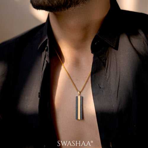 Solomon 18K Gold Plated Men's Chain Pendant