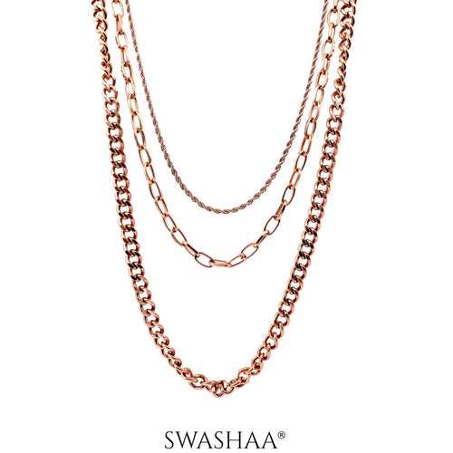 Sydney Rosegold Plated Men's Chain