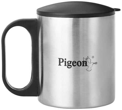Pigeon Crown Stainless Steel Coffee Mug with Lid 180ml - 10033