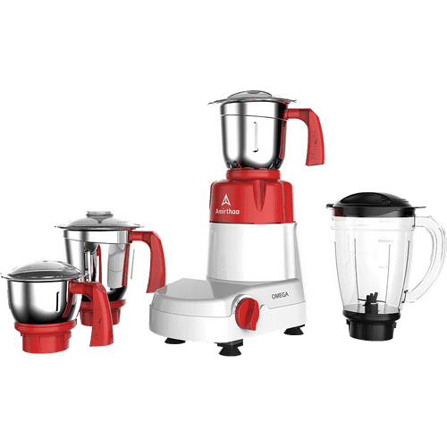 Amirthaa Omega 4 Jars 750 Watts Mixer Grinder (Red)