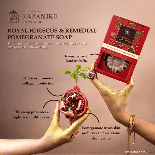 Donkey Milk-Royal hibiscus & remedial pomegranate soap