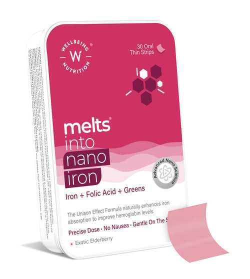 Wellbeing Nutrition Melts Nano Iron (30 Oral Strips)