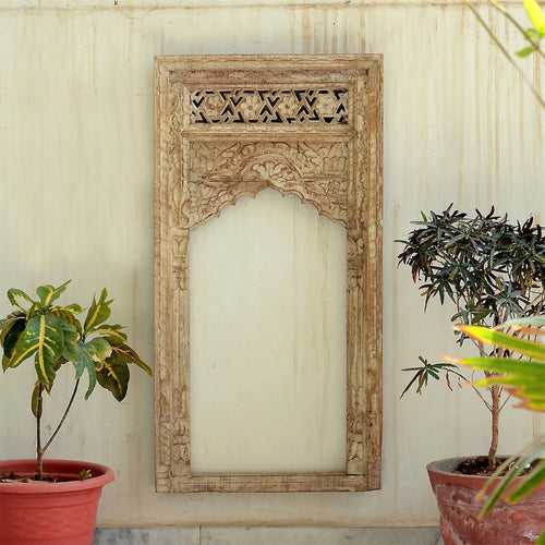 Handcrafted Antique Reclaimed Wood Jharokha | 36 x 19 Inch