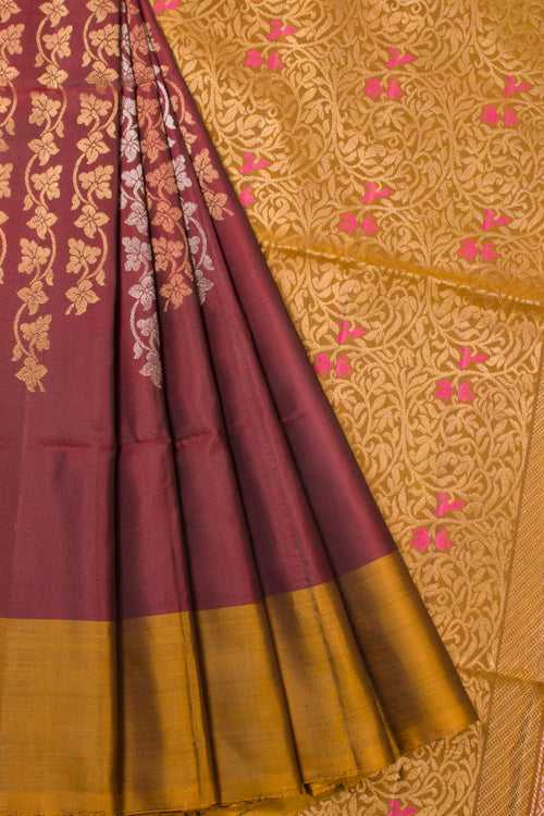 Maroon  Kanjivaram Soft Silk Saree 10070137