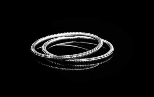 Maira 925 Silver Bangles With Oxidized Polish 0033