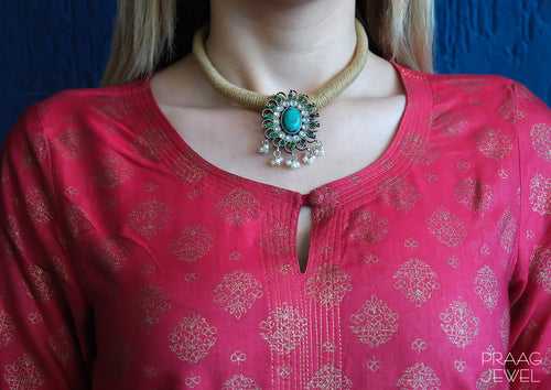 Rumra 925 Silver Kundan Necklace 0066