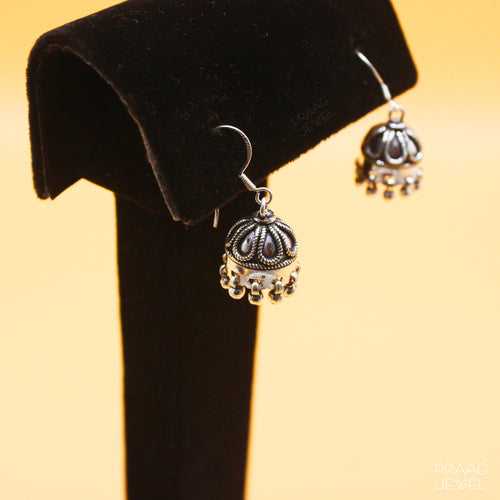 Jhalak 925 Silver Jhumki With Oxidized Polish 0116