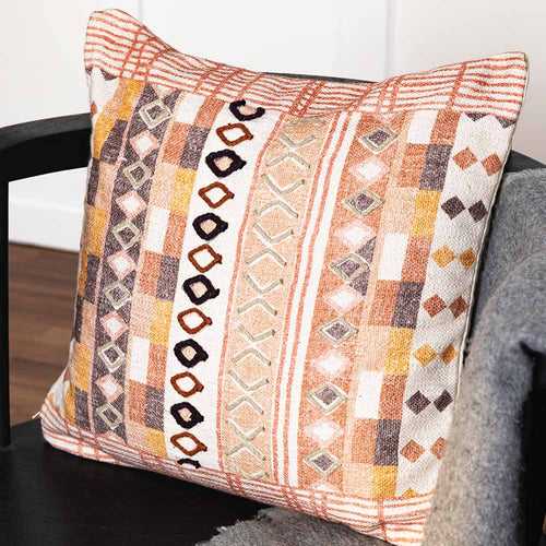 Amra Printed and Embroidered Cushion Cover