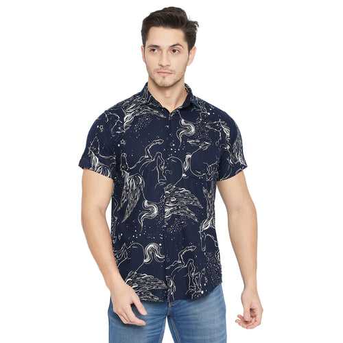 Duke Stardust Men Half Sleeve Cotton Shirt (SDO2PRRB)