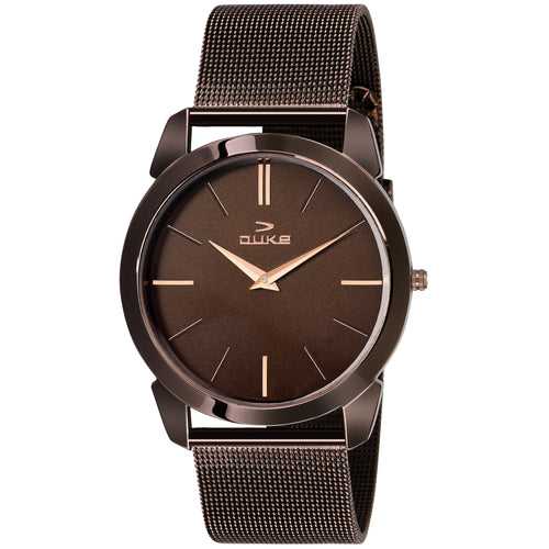 Duke Solid Stainless Steel Strap Analog Display Men Watch Brown Dial (DK018RM02C)