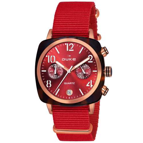 Duke Stylish Square Dial Nylon Strap Chronograph Wrist Watch For Women (DK9003CRW01S)