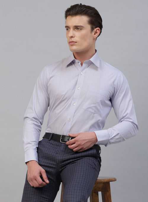 Mauve 100% Cotton Structured Formal Shirt