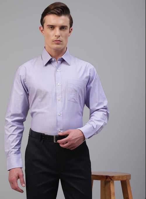 Mauve 100% Cotton Solid Formal Shirt