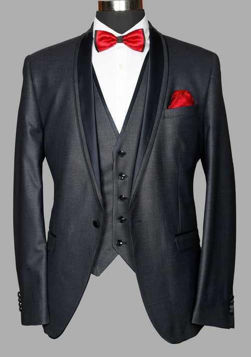 Navy Solid Designer Suit