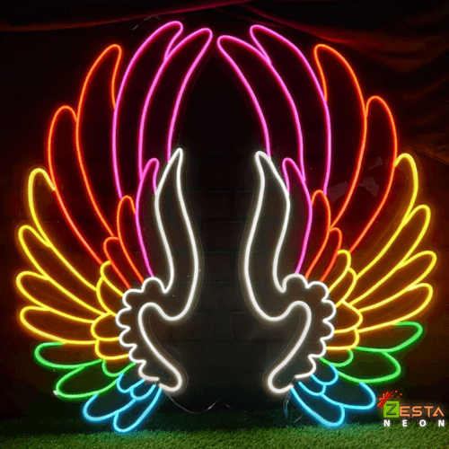 Heaven Colourful Wings LED Neon Art