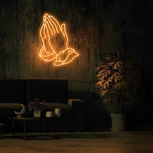 PRAYING HAND - LED Neon Art