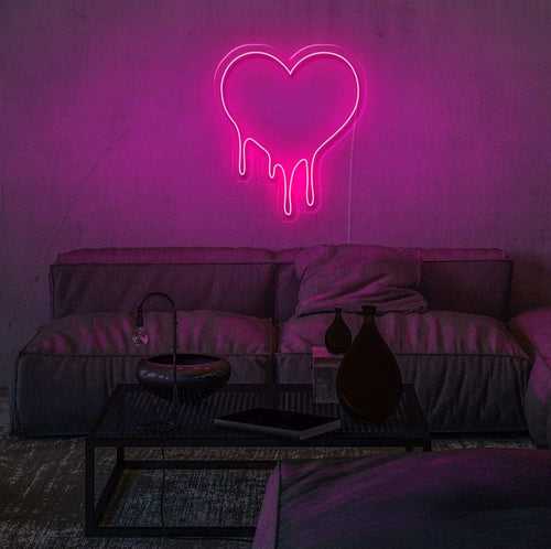 Dripping heart - LED Neon Art