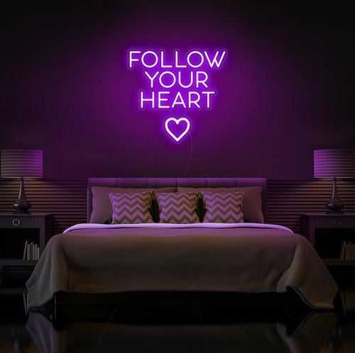 Follow Your Heart LED Neon Quotes
