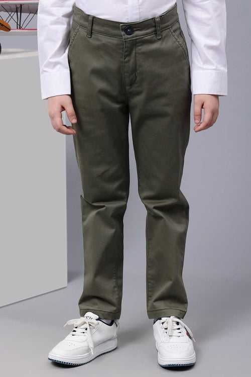 One Friday Kids Boys Cotton Grey Trouser