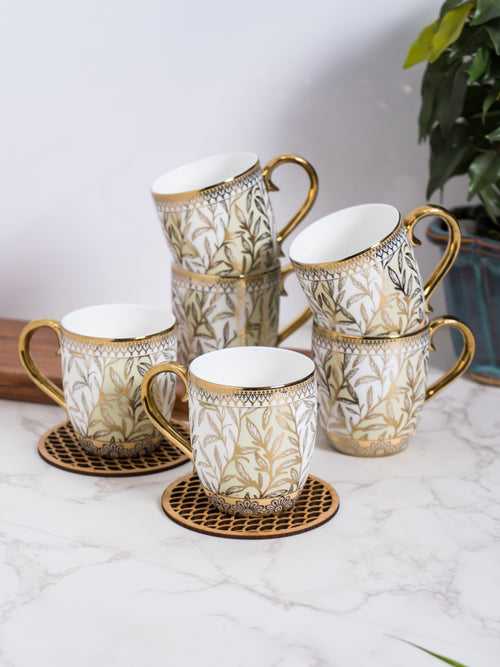 JCPL Jelly Ebony Coffee & Tea Mug Set of 6 (E601)