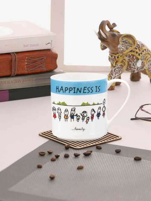 Happiness Family Ceramic Coffee/ Milk Mug 300ml 1 Piece