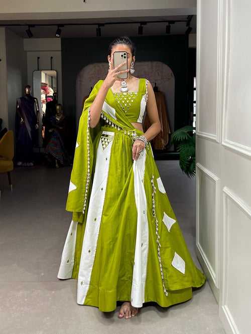 Give Your Navratri Look This Irresistible Mirror Work Lehenga