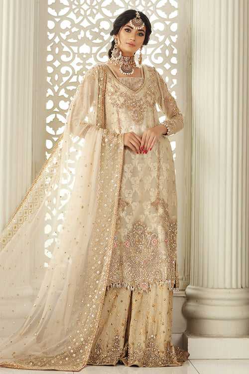 Lovely Off White Hand work Pakistani Salwar Kameez With Bottom Work