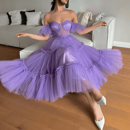 Lilac Dream Corset Tulle Dress