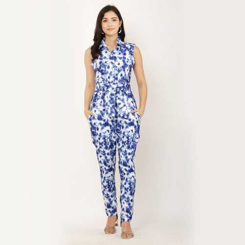 Tie & Dye Jumpsuit - Blue